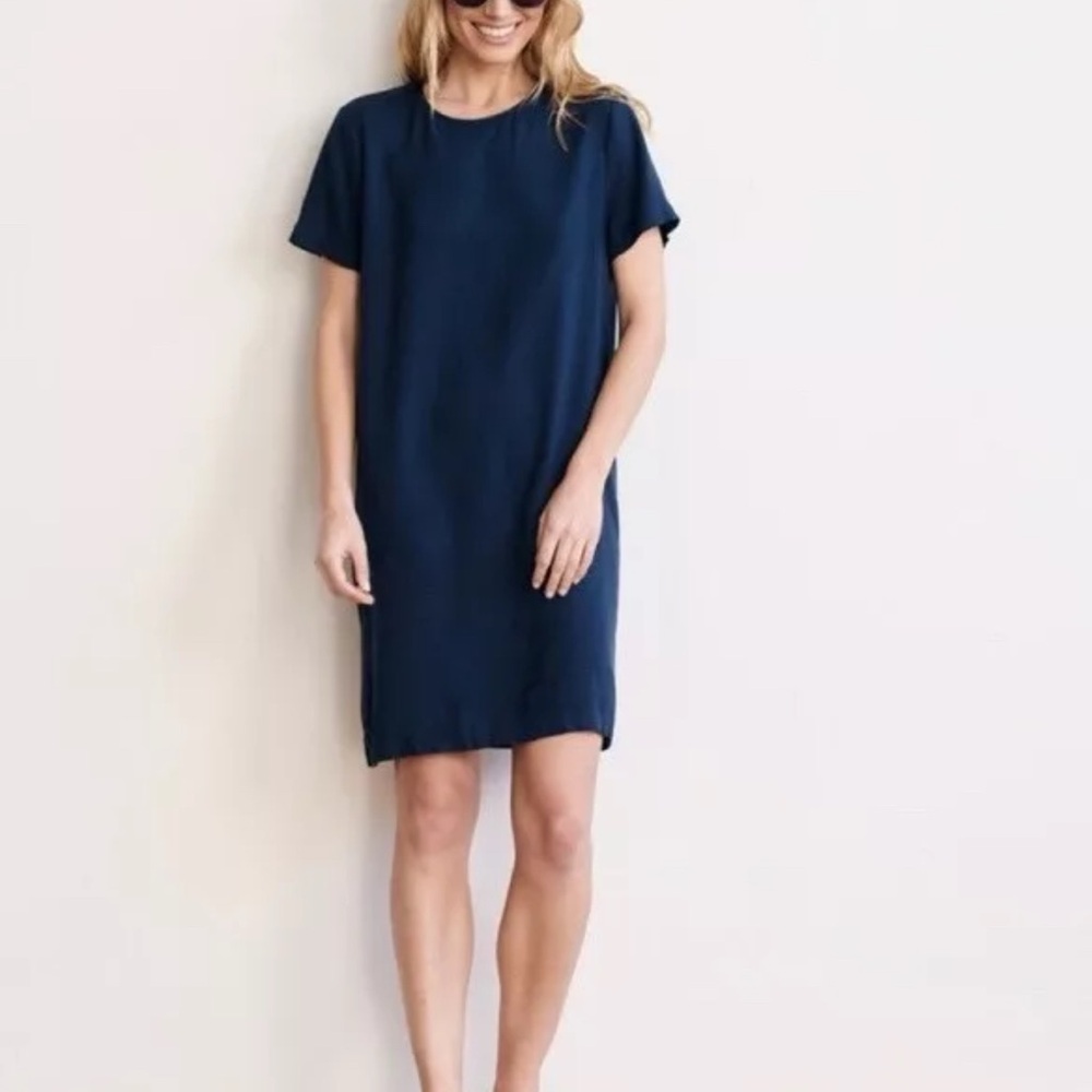 Jenni Kayne  Crepe T Shirt Dress Navy Size M⭐️